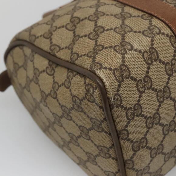 GUCCI GG Supreme Web Sherry Line Boston Bag Pvc Beige Gold - Picture 13 of 16